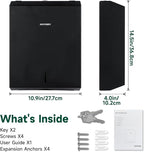 Commercial Paper Towel Dispenser Wall Mount 400-Sheet Capacity Matte Black - Image 8
