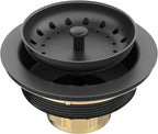 BOTEMY Stainless Steel Black Sink Drain Strainer Kit 3-1/2 inch Kitchen Drain by BOTEMY