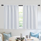 RYB HOME White Curtains 36 inches Long Room Darkening Curtains Thermal by RYBHOME