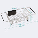 JASIWAY Dish Drying Rack in Sink, Expandable Stainless Steel Dish Drainers - Image 6