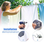 Retractable Clothesline Used to Outdoor，49 feet PVC Line Retracting，Including - Image 4