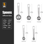 Doosu Measuring Spoons Set of 5-18/8 Stainless Steel Heavy Duty Teaspoons - Image 2