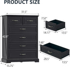 6 Drawer Dresser for Bedroom, Rustic Farmhouse Dresser - Image 2