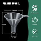 4 Packs Small Plastic Funnel for Filling Small Bottles 2.56 Inch Clear Wide - Image 2