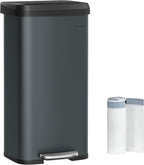 SONGMICS Kitchen Trash Can, 18-Gallon Stainless Steel Garbage Can, by SONGMICSbySONGMICSHOME