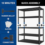 BILT HARD 5-Tier 48" W x 24" D x 72" H Garage Shelving, 3500 lbs Industrial - Image 8