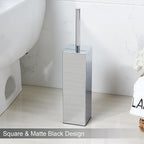 Chrome Square Stainless Steel Toilet Brush - Image 2