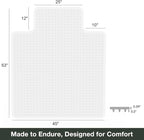 Chair Mat for Carpet, Beveled Edge Vinyl Mat - Image 2