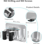 Mop Broom Holder No Drill, Mop Broom Organizer Wall Mounted Heavy Duty - Image 8