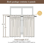 Chyhomenyc Sky Blue Sheer Curtains 36 inch Length 2 Panels, Light Filtering - Image 4