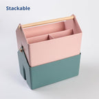 BLUE GINKGO Medium Storage Basket – Plastic Caddy - Image 6