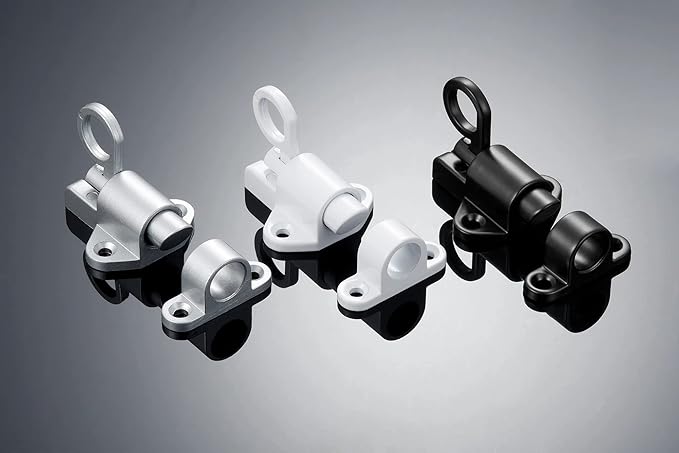 8 Packs Self-Closing Latches，White Spring Door Lock，Resilient Bolt Latch - Image 7