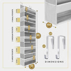 HOMELUX THEORY 2 PC Heavy Duty Over the Door Organizer 55x14x6.7, 6 Large Front - Image 2