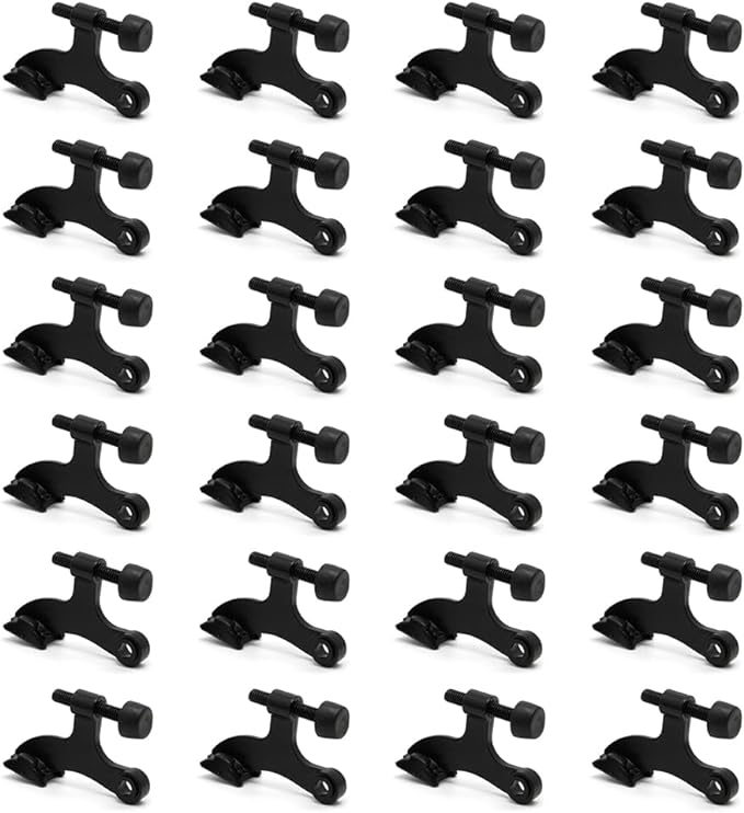24 Pack Hinge Pin Black Door Stopper, Adjustable Heavy Duty Hinge Pin Door Stop by SUNTAI