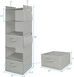 MAX Houser 5 Tier Shelf Hanging Closet Organizer, Cloth Hanging Shelf - Image 3