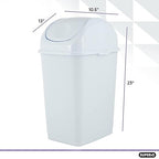 Superio Kitchen Trash Can with Swing Top Lid 9 Gallon Slim Waste Bin 37 Qt - Image 2