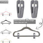 Grey Velvet Clips for Velvet Hangers - Image 3