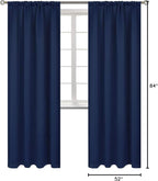 BGment Rod Pocket Blackout Curtains 84 Inches Long - Image 7