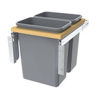 Double Pull Out Under Cabinet Trash Can 35 Qt Garbage Bin by Pulloutor