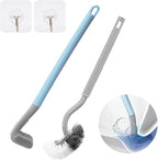 2Pcs Toilet Brush, Slim Compact Bathroom Toilet Scrubber No Dead Corners by WOBEVB