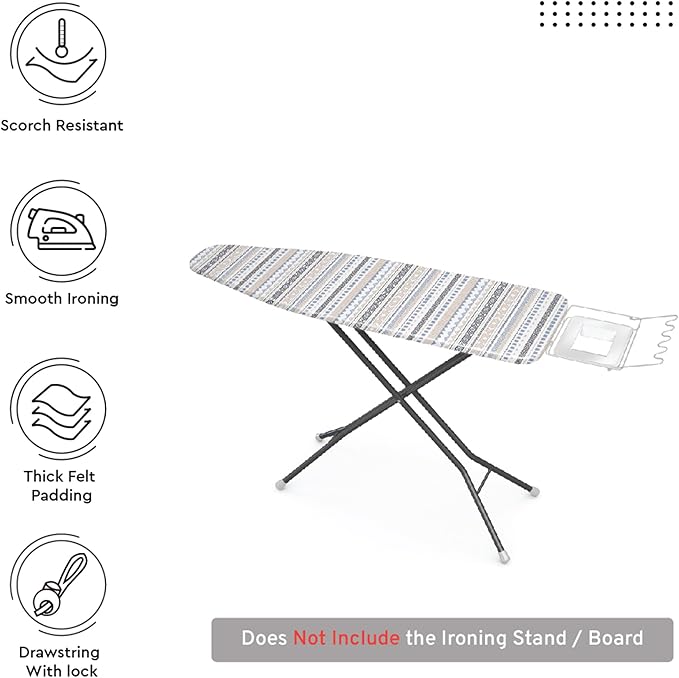 Encasa XO Ironing Board Cover and Pad 57"x22" - Image 3