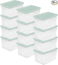 Sterilite 12 Pack Latching Box, 64 Quart, Mindful Mint by Sterilite