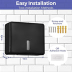 2-Pack Multifold Paper Towel Dispenser Wall Mount – Large Capacity C-Fold - Image 3