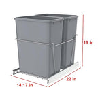 Double Pull-Out Trash Can for Under Kitchen Cabinets Include Double 35QT Trash - Image 2