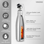 VEGOND 17oz Stainless Steel Water Bottles Bulk, Reusable Metal Sports Water - Image 2