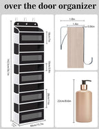 Over The Door Organizer, 5 Shelves Closet Door Hanging Organizer - Image 2