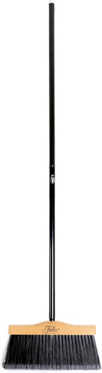 12” Upright Broom with 2 Piece Black Steel Threaded Handle - Image 2