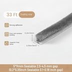 33 Ft Self-Adhesive Weather Stripping Door Seal Strip - Image 3