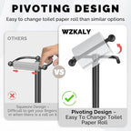Black Toilet Paper Holder Stand, Matte Black Toilet Paper Holder Free Standing - Image 3