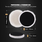 Wool Polishing Buffing Pad, SPTA 6 Pcs 6 Inch 150mm Polishing Buffing Wheel - Image 3