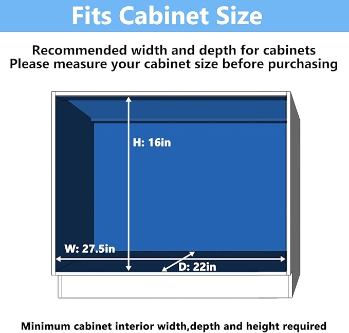 2 Tier Individual Pull Out Cabinet Organizer 27" W x 21½" D, Heavy Duty Cabinet - Image 4