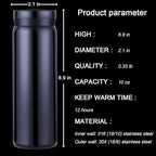 10oz Mini Water Bottle Stainless Steel Thermos Small Flask - Image 2