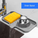 Sponge Holder for Kitchen Sink, Silicone Sponge Dish Tray - Image 2