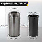Dyna-Living Stainless Steel Trash Can Outdoor Large Garbage Can - Image 6