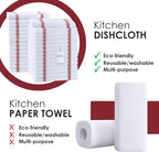 Dish Towels Set Size 15x25 Inch, 100% Cotton Soft & Absorbent Linen Kitchen - Image 2