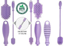 A-Brush Silicone Bottle Cleaner Brush, 3 Piece Set, Long Handle - Image 2
