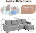 JAMFLY 108" Modular Sectional Sofa - Image 2
