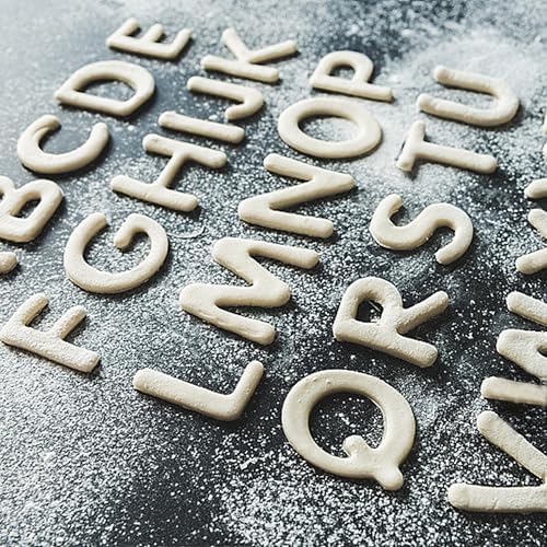 Alphabet Cookie Cutter Tool Set, 26 Pcs Large 2.5 Inch Stainless Steel Cookie Cutter Set Fondant Biscuit Fruit Dough Mold Tools for Halloween, Christmas,Birthday Party Decorations (Large-Letter)