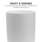Matte White Round Compact Trash Can Mini, 2 Gallons / 7.5L Garbage Bin - Image 3