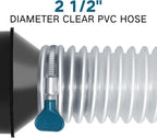 Heavy PVC Dust Collection Hose 2.5" x 5', Flexible Clear PVC Fume Collection - Image 6