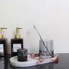 Natural Marble Tray, Oval Vanity Decorative Tray - Image 8