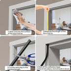 V Shape Foam Weather Stripping Door Frame Seal Strip 2Pcs×26FT Black, Draft - Image 9