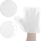 QWORK White Microfiber Dusting Gloves, 60 Pieces Dusting Mitt, Wipes Feather - Image 4