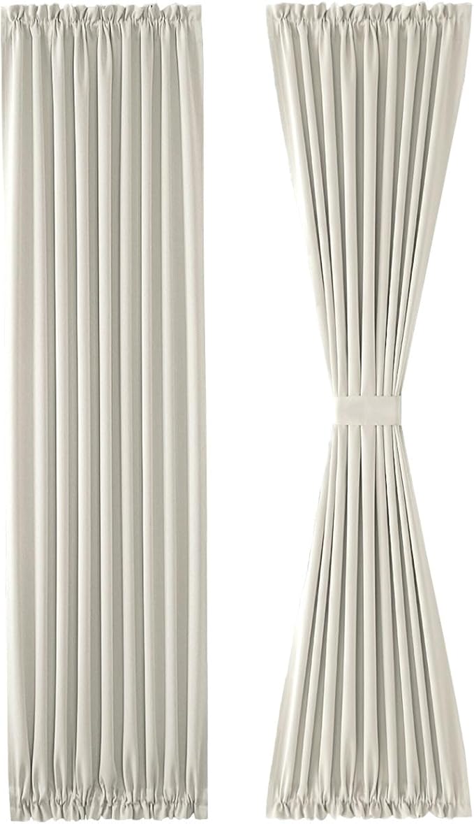 DWCN French Door Curtains – Rod Pocket Thermal Blackout Curtain - Image 7