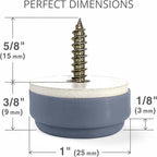 Chair Glides X-PROTECTOR – 16 PCS 1" Furniture Glides – Screw-On Chair Sliders - Image 2