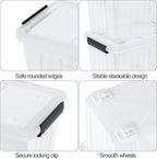 Zopnny 50 Quart 4 Pack Plastic Storage Container - Image 3